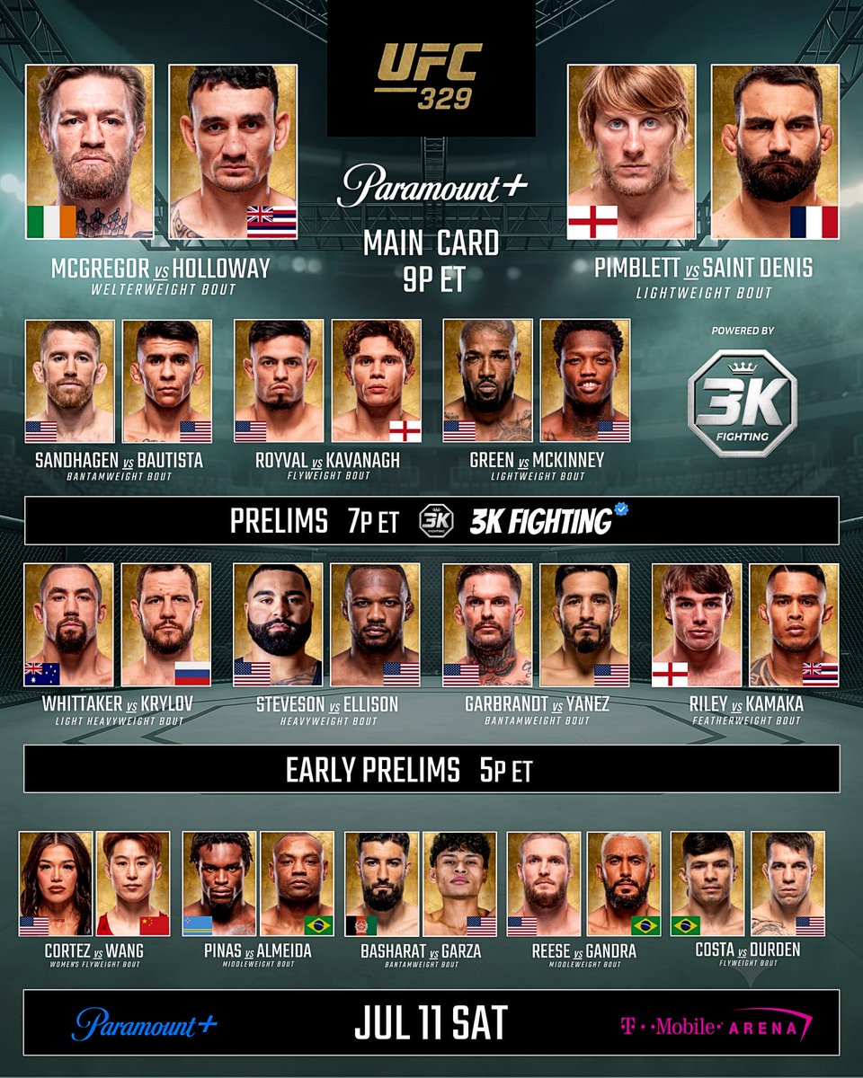 3KFighting's tweet photo. 💥 #UFC329 updated card: John Garza steps in on short notice to face Farid Basharat in place of Ethyn Ewing https://t.co/0kioysglOT