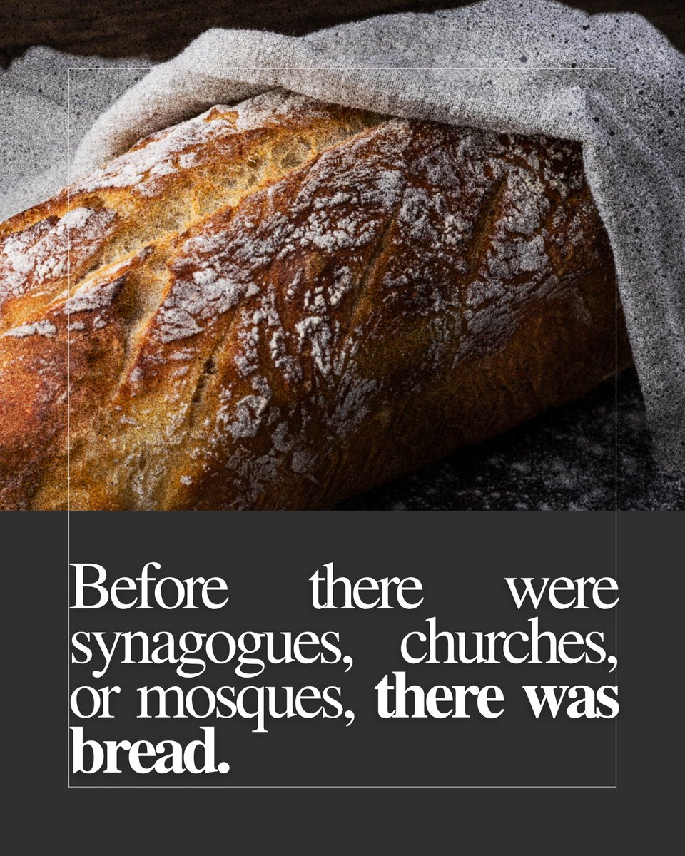 FFEUnyc's tweet photo. The one object sacred in Judaism, Christianity, and Islam: bread 🍞

Jews bless it on Shabbat. Christians break it at communion. Muslims treat it as sacred.

In Egyptian Arabic, the word for bread, aish, also means life. https://t.co/eXvCO55we4