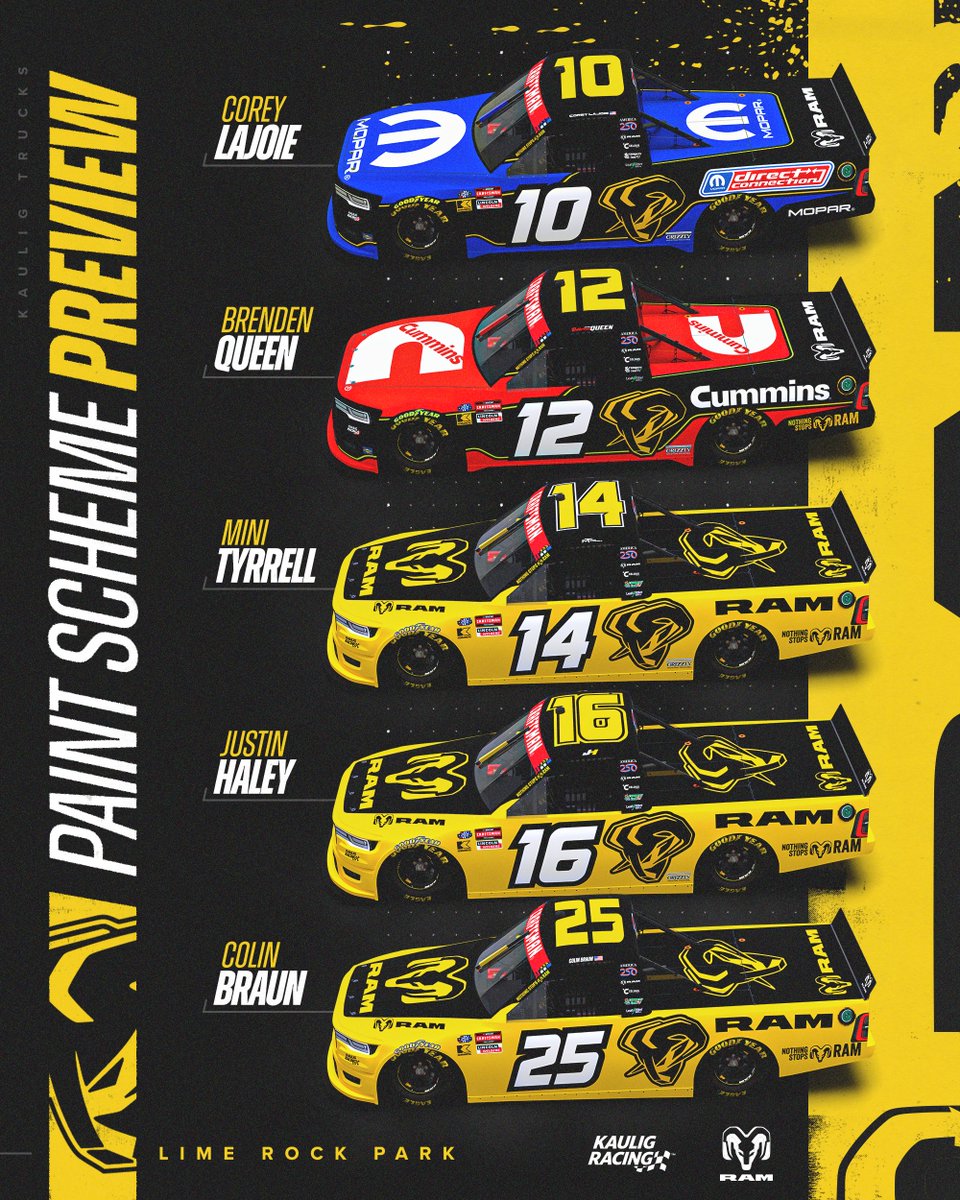 Kaulig_Trucks's tweet photo. What we're sendin' up to @limerockpark! 🎨 https://t.co/bAjPvhQ6Yu
