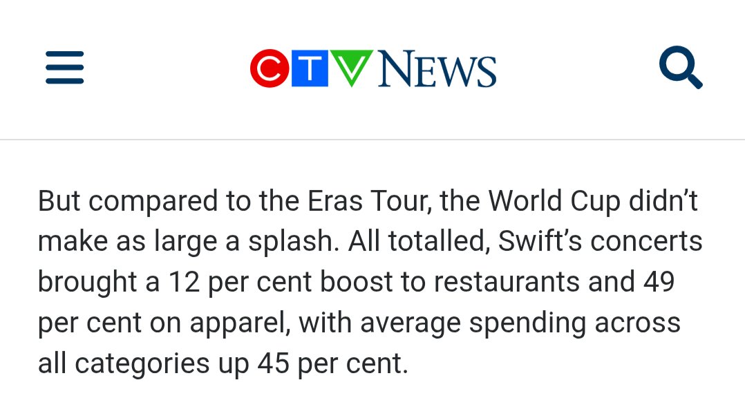 partyforgreg's tweet photo. Not the Eras Tour having a bigger economic impact in Toronto than the World Cup https://t.co/sjzduRPWiJ