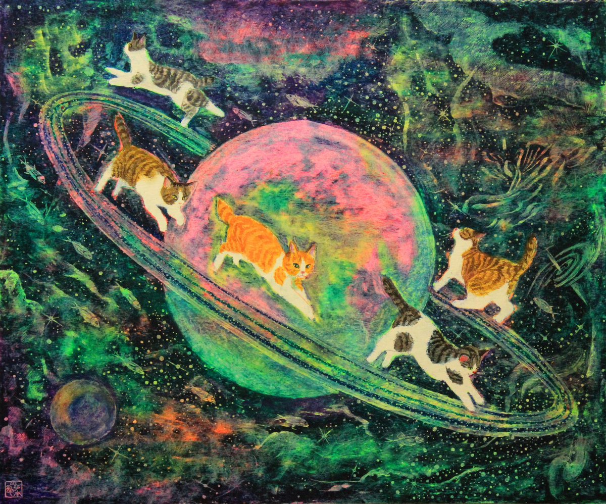 Ryohei60's tweet photo. 🐈🪐🐈‍⬛ https://t.co/2mYpVHgHPl