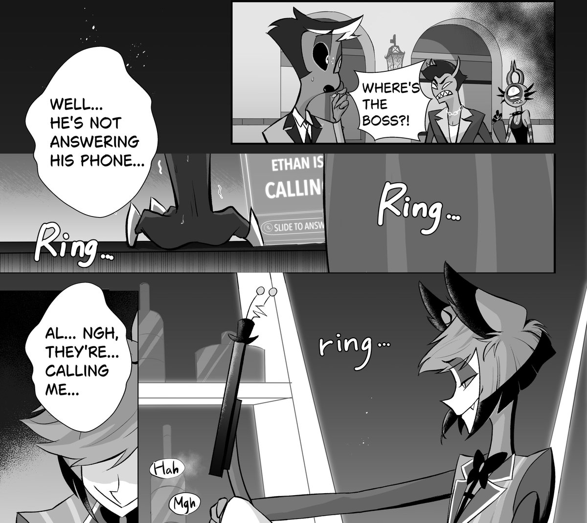stella__sparks's tweet photo. I drew an Alvox office smut comic! (3 pages) 
Read the full comic on Poipiku below.
https://t.co/8gVdyXSsop
#Alvox #Alavox #Radiostatic https://t.co/rkQ4uJmtCE