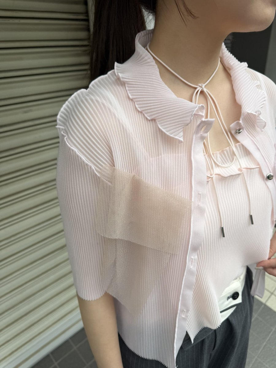 kotohayokozawa × STUDIOUS 🩷別注SHEER CAMISOLE 別注シアーラメポロ