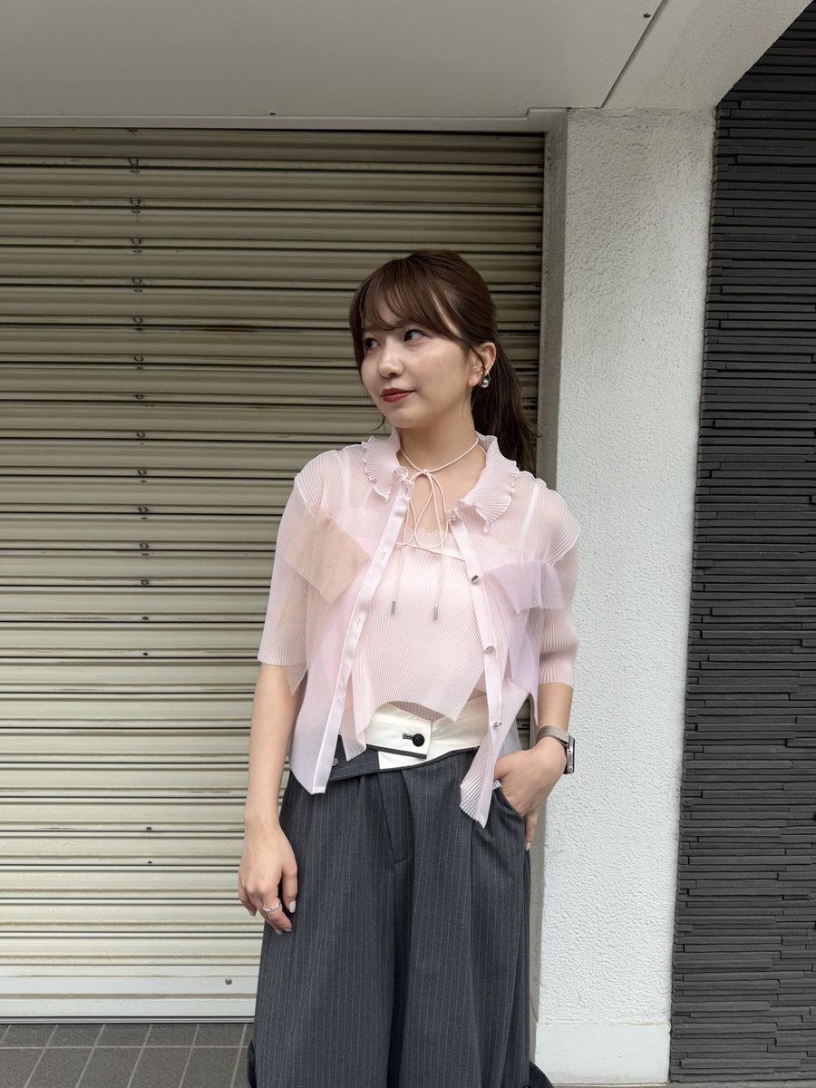 kotohayokozawa × STUDIOUS 🩷別注SHEER CAMISOLE 別注シアーラメポロ