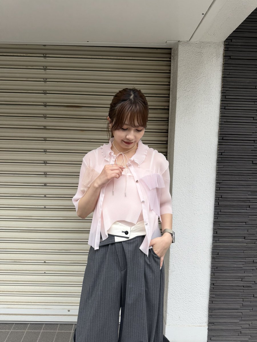 kotohayokozawa × STUDIOUS 🩷別注SHEER CAMISOLE 別注シアーラメポロ