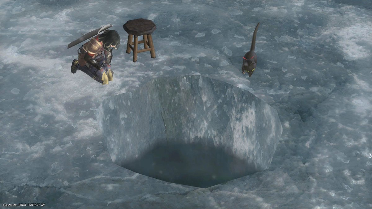 onipotelsize's tweet photo. わかさぎ釣りの穴のでっかいやつを発見！
釣りはできなかった、残念
#FF14 #FF14初心者 https://t.co/Sx5c3wydlv