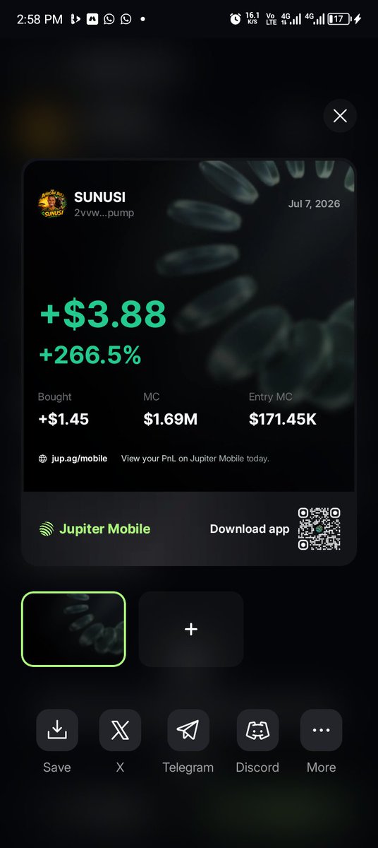 freewill34e's tweet photo. All I had was $3 I brought @theafricanbulll
I thought I will be waking up with $200+
But $Saylor 💔💔 
And @theafricanbulll  did it ✅✅
Even through I gain $3 pnl I love it 
And am happy @SunusiMinjibir 
Need more boost tho help out 
8WSdUmdaGT16R6mrckLfpZ2Y68WN5xWvFcEX9qDGwsyi https://t.co/8ppevnCVK1