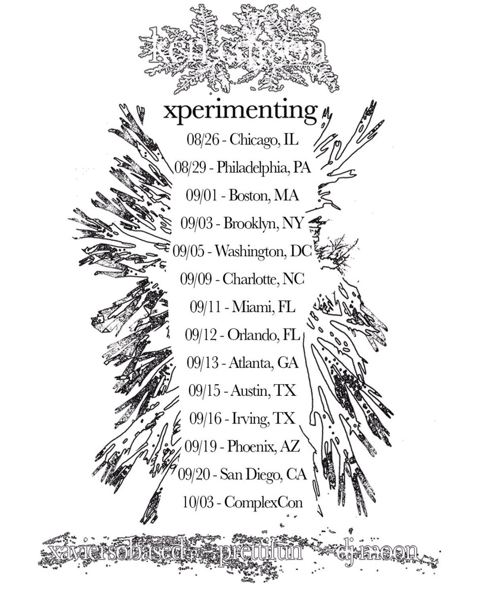 Kurrco's tweet photo. KEN CARSON
XPERIMENTING TOUR

AUG 26 — OCT 03 🚨

👤 XAVIERSOBASED 
👤 PRETTIFUN
👤 DJ MOON https://t.co/snpUUXC8WN
