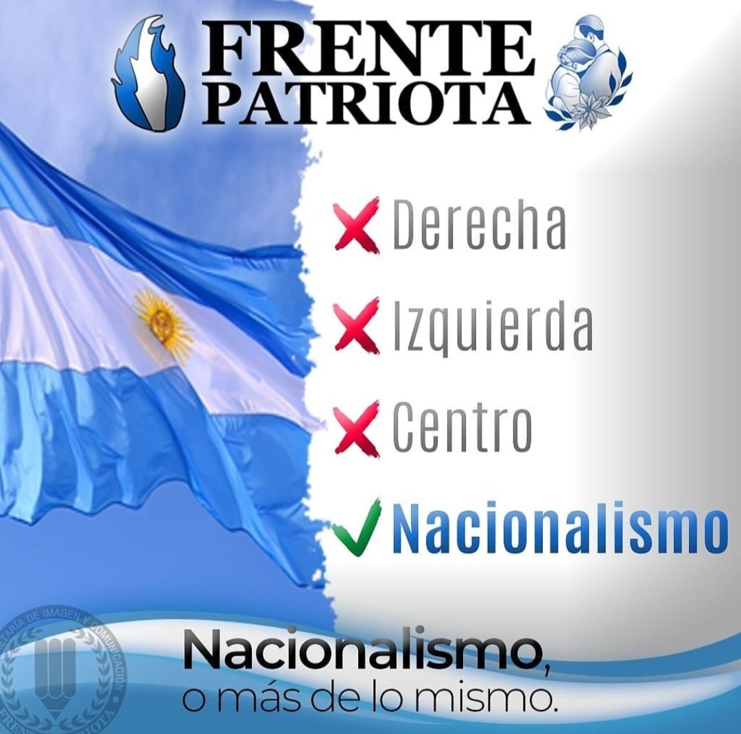 BiondiniAR's tweet photo. ✔️ Mientras no se rompa con el anglo-sionismo y con toda forma de dependencia extranjera, incluídos los chinos o el poder que fuere, los problemas estructurales de Argentina y la postración social y económica de nuestro Pueblo seguirán en un espiral descendente.

Por ello, el único camino es el Nacionalismo y no seguir votando a los mismos de siempre. Despertar, incluso a contramano de mucha prensa del sistema que siempre muestra las mismas y ya fracasadas opciones.  Sacarse de la cabeza los prejuicios, las mentiras y los latiguillos gastados que ese mismo sistema de corrupción y dependencia ha impuesto en la mente de muchos.

Decir y sostener en la lucha que "sólo el Nacionalismo salvará a la Patria" no es una mera consigna sino una alternativa de supervivencia como país. 

En esa alternativa estamos, será el camino del Resurgimiento o será el rumbo hacia una renovada frustración popular y una creciente balcanización del país, donde en los próximos años el poder extranjero buscará quebrar y repartirse definitivamente a nuestra amada Argentina.

No es cierto que no haya soluciones institucionales y a la vez sanamente revolucionarias: el Frente Patriota Federal es hoy el emergente de un heroico  Movimiento de Resistencia Nacional que afrontó dos décadas de inéditas y feroces proscripciones, que vertíó la sangre de sus mártires, que superó la cárcel y que jamás cedió a las persecusiones de los distintos desgobiernos, y que finalmente conquistó su condición de Partido Nacional por su propio esfuerzo. 

Las bases ideológicas y doctrinarias son las mismas, el Plan de los 1000 Días es y será siempre nuestro instrumento para las soluciones de raíz que requiere la Patria y que tanto anhela nuestro Pueblo.

Desde luego, hemos moderado las formas y adoptado ciertas necesarias tácticas distractivas a través de nuestros mejores y más preparados cuadros, porque siempre el enemigo está al acecho de buscar motivos para proscribirnos nuevamente, pero nada ni nadie ha cambiado. 

Levantamos la voz, pusimos el pecho y denunciamos lo que había que denunciar cuando todo era complicidad y silencio, hoy estamos plenamente abocados al camino hacia la toma y el ejercicio del poder.
Por tanto, no seremos tan ingenuos en siquiera atender provocaciones o infamias de servicios o de idiotas útiles que desearían que cometamos "ese error" para ilegalizar a la única y verdadera oposición que realmente les preocupa a nuestros enemigos. 
Porque todo lo demás, más allá de ciertas buenas pero inoperantes opciones, es sólo cartón pintado.

Tengamos FE, más tarde o más temprano, prevaleceremos.
Y parafraseando un antiguo poema de camaradas te digo: si te dicen que hemos cambiado, desconfía.

NACIONALISMO
o más de lo mismo.

#FrentePatriotaFederal 🇦🇷