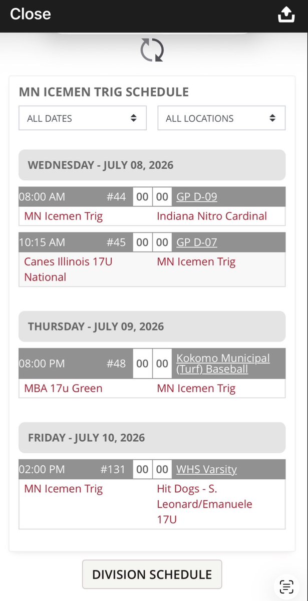 loganobrien34's tweet photo. Very excited for the 2nd tournament of the summer with @MNIcemen Trig in Indiana. Ready to get to work!! (schedule below)  @GoGoGominsky22 @BASEBALLELKS https://t.co/oAb81Kra9M