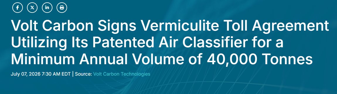 VoltCarbonTech's tweet photo. Today's announcement is about more than a single commercial agreement.

It's about building recurring commercial revenue while demonstrating that our patented technologies are transferable across multiple products, applications, and industries.

As we continue advancing our graphene, graphite, battery, and advanced materials technologies, we're building a business with real customers, real applications, and real cash flow.

One milestone at a time.

We're just getting warmed up. The first inning hasn't even started yet.

$VCT $TORVF #Innovation #CriticalMinerals #Graphene #Graphite #AdvancedManufacturing #EnergyStorage