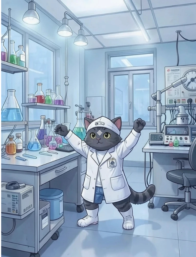 sonnui210802's tweet photo. Siggy has entered the lab!

Wearing a white lab coat and a safety helmet, his hands raised in excitement amidst a forest of test tubes, chemical flasks, and state-of-the-art equipment.

Siggy, the scientist, is working day and night, researching, experimenting, and developing groundbreaking technologies.

From complex formulas to brilliant results.

Everything Siggy is doing in this lab is geared towards a future where Ritual will completely transform Web3!

@ritualnet @ritualfnd @Jez_Cryptoz @ericgudboy
@Majorproject5 @joshsimenhoff @0xMadScientist