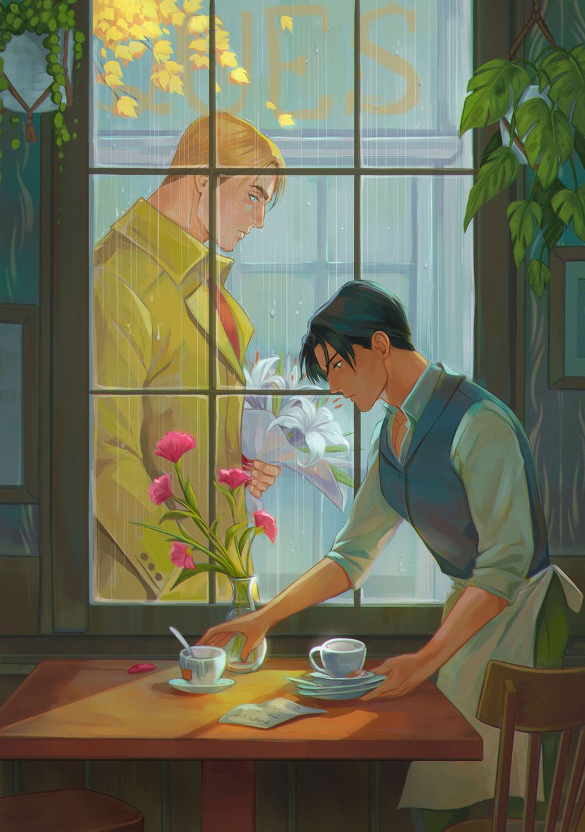 grave_secrets's tweet photo. Here's my #erurimatchmaking piece made for @Danaesarte 's fic Love after loss,  which you can find here https://t.co/RVIAqmDWHf Please give it all the love.❤️

Also a big thank you to @fragileradius1 and glorifiedcrawfish, it's been a joy working with you all.❤️

#eruri #エルリ https://t.co/PxijpR420r