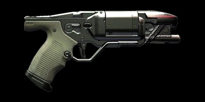 FlyingMachine29's tweet photo. @ShitpostRock Whatever the fuck this thing from Cyberpunk DLC was. A magazine fed revolver is stupid af but it still goes hard and has amazing sound design https://t.co/iKkLiaTTYs
