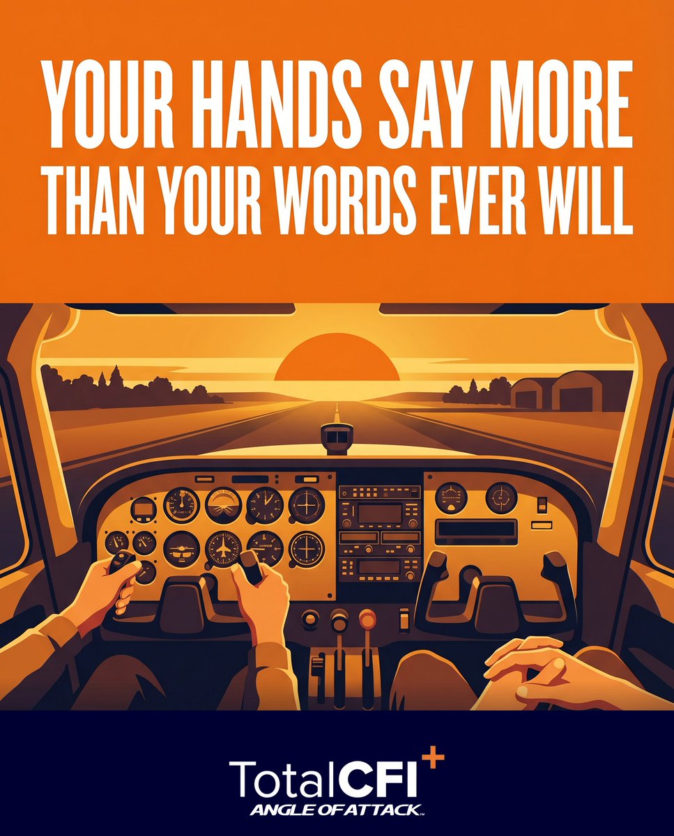 angleofattack's tweet photo. Your hands say more than your words ever will.
Grip the controls — they feel it. Let go — they feel that too.
#CFI #flying #aviation #studentpilot #learntofly
Get it free → https://t.co/suZImqR2Gk https://t.co/kuDLlBn0wZ