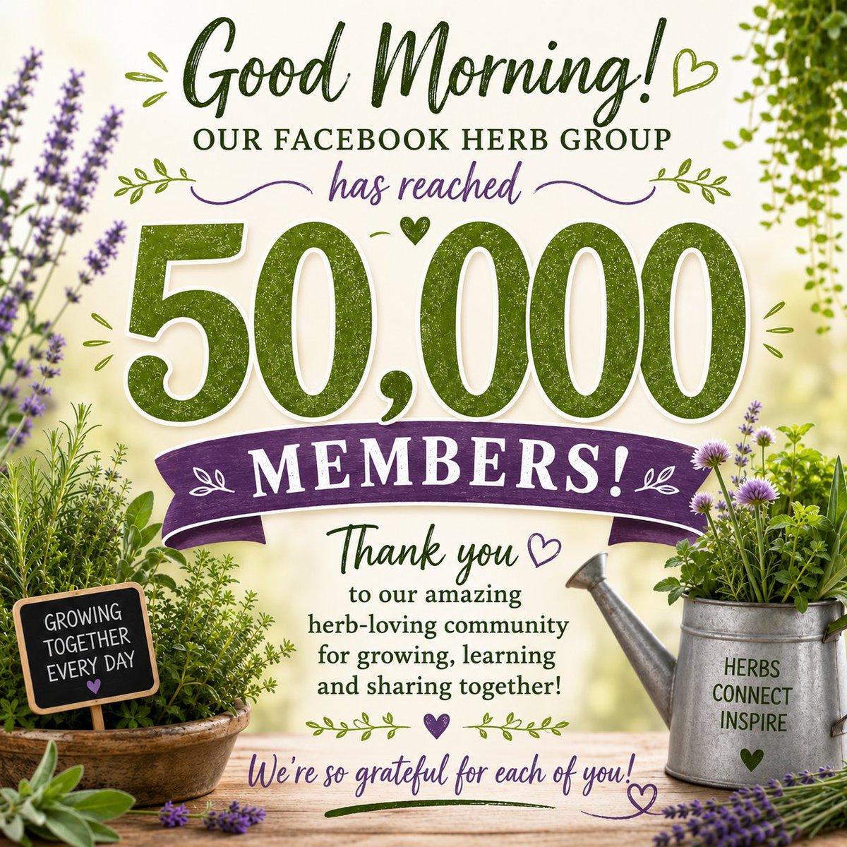 HGroveBooks's tweet photo. When I started my Facebook Herb Group less than a year and a half ago, I had no idea we would grow so fast. It's free, it's public, come visit! https://t.co/Cw4KeooIUG https://t.co/1Jzn4JtoTm