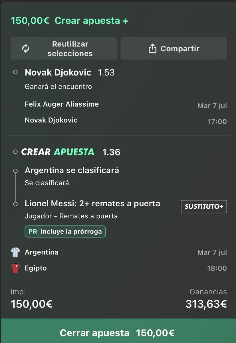 chemucam's tweet photo. Nole ,Nole y nole , siempre hay que tenerlo en cuenta y + en hierba , auger viene de sufrir con el malagueño en la ronda anterior.
Leo por su parte en todos los partidos ha superado la línea que llevamos y argentina tendria que pasar. Mucho valor en esta combi 
#bet365 #apuesta https://t.co/c5fxUO3723