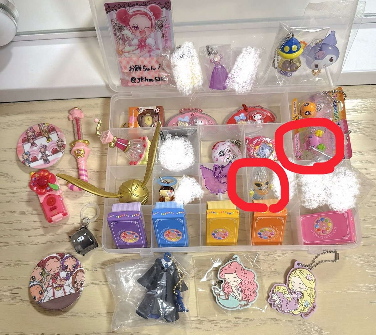 ykhm5355's tweet photo. 買取・交換　めじるしアクセサリー
ALTあり

譲　画像1
ディズニーsummer
など

求　画像2,3(これ以外も見当)
　　定価+送料
サンリオ キーリングハンガー
クリスタル
おジャ魔女どれみ　ポケモン
アナザーカラーマルチチャーム
など
　
差額発生するものは精算お願いします
お気軽にご連絡ください https://t.co/w2oUxemMhJ