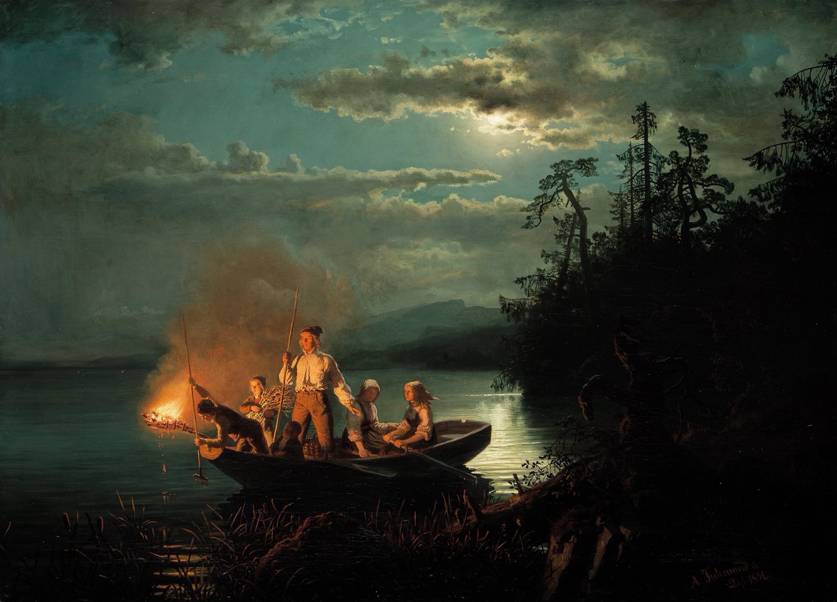 RomanticCanvas's tweet photo. Fishing with a harpoon
Hans Fredrik Gude, 1851 https://t.co/tLRh7kMZDX
