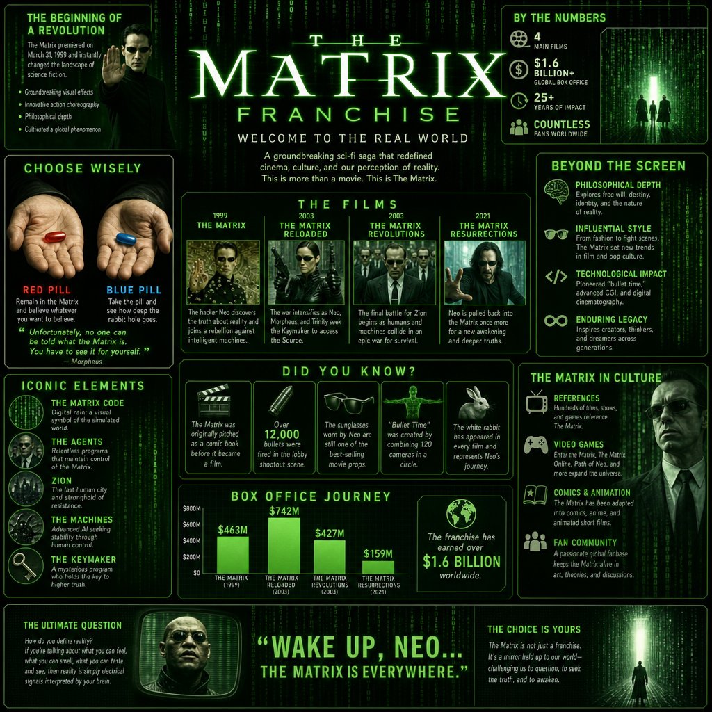 Teonacatel's tweet photo. Red pill or blue pill? 
The Matrix (1999) shattered our perception of reality, AI control, and freedom.

 Still one of the most mind-bending sci-fi films ever made. 
 #TheMatrix #RedPill #SciFi #WakeUp https://t.co/8BDDweNlEW