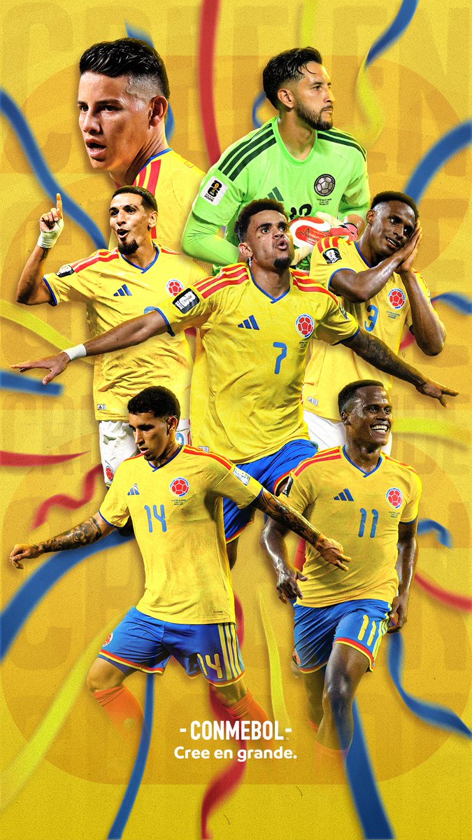 CONMEBOL's tweet photo. ¡El #Wallpaper perfecto para alentar a 'La Sele' esta tarde! 📲🇨🇴

#CopaMundialFIFA https://t.co/BxWnNqEw2j