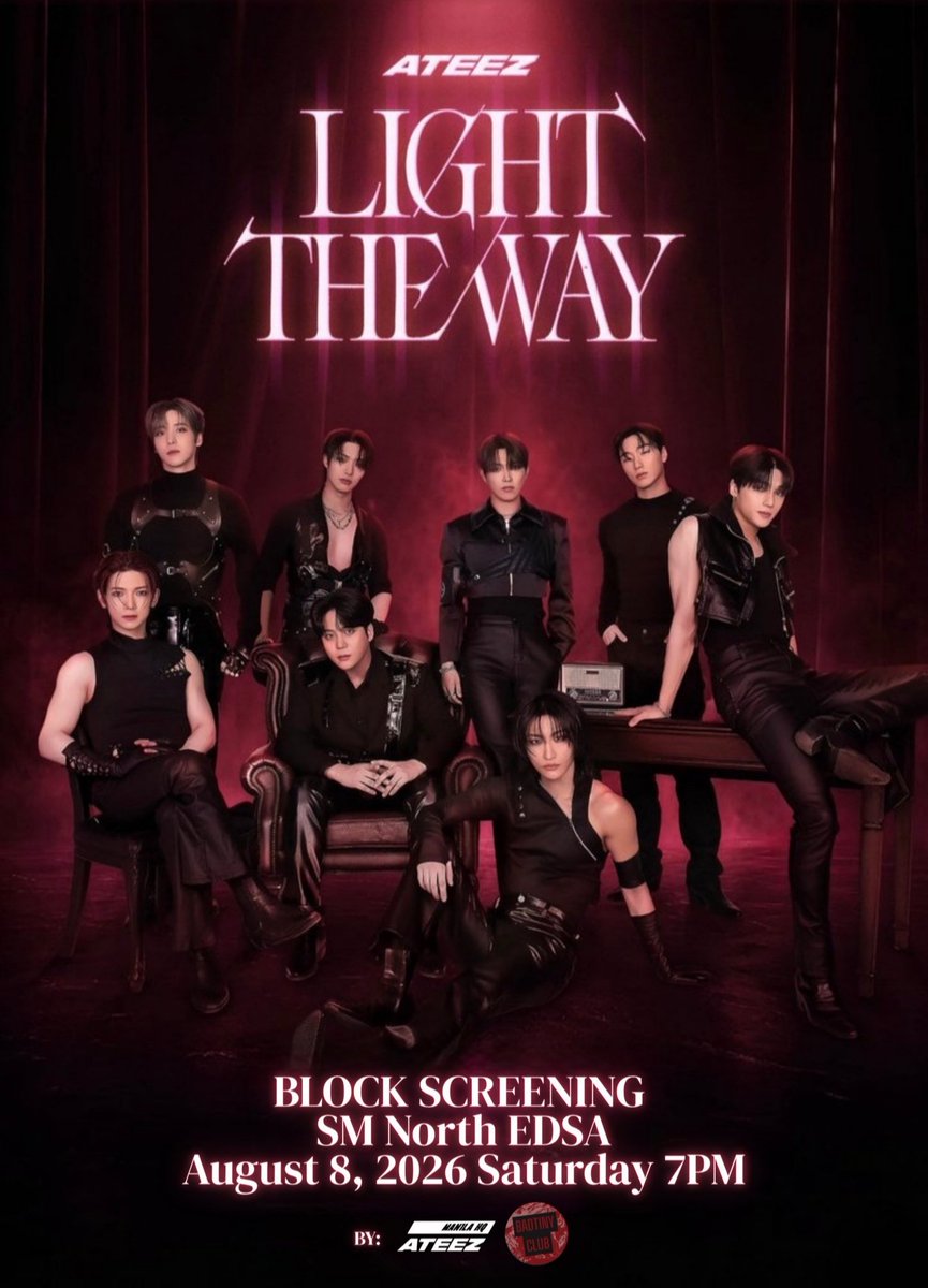 ATZ_Manila's tweet photo. ATEEZ LIGHT THE WAY IN CINEMAS BLOCK SCREENING

In collaboration with @badtinyclub, we are opening the registration for the block screening! Fill out the form to reserve your slot! 

📅 : August 8 (Saturday)
⏰ : 7:00 PM
📌 : SM North EDSA Cinema 5

Registration form:
https://t.co/qwSV7RS7HD

DISCLAIMER: Seat selection / delegation details will be posted later.

#ATEEZ #에이티즈 #ATEEZLightTheWay