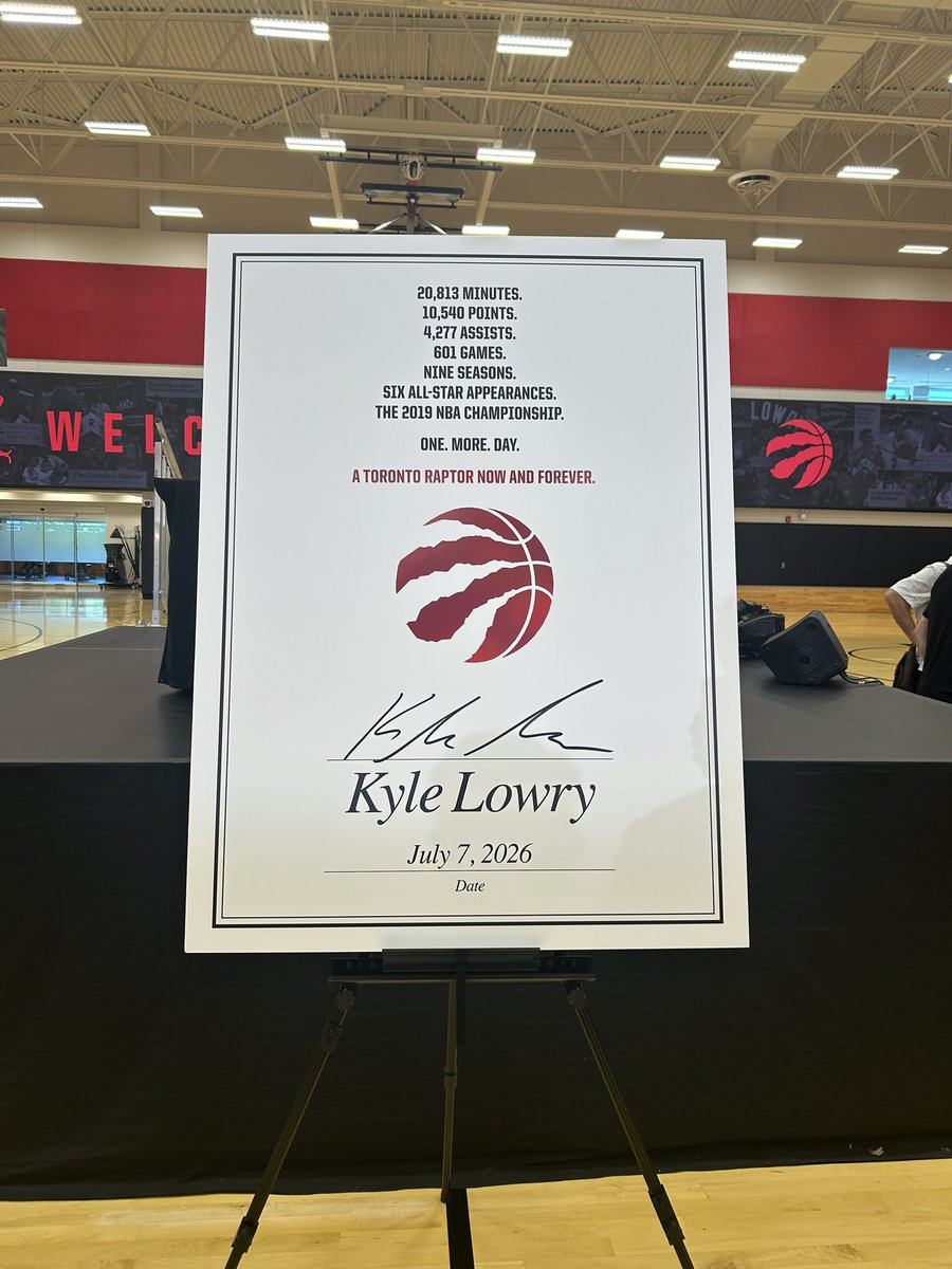 RaptorsHQ's tweet photo. Kyle Lowry, a Raptors forever. https://t.co/j0p4GP4Tfq