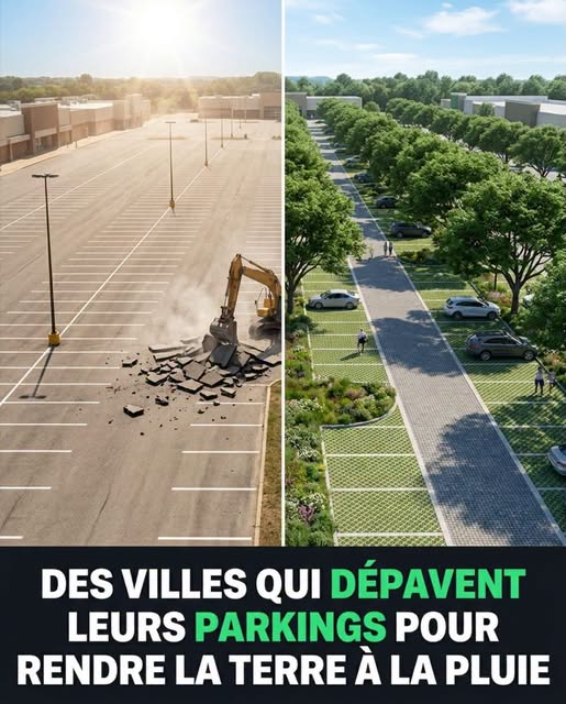 KateriSeraphina's tweet photo. Et si nos stationnements faisaient partie de la solution? 📷
De plus en plus de villes choisissent de déminéraliser certains stationnements afin de redonner sa place à la nature et à l’eau.
Remplacer une partie de l’asphalte par des arbres, des espaces verts et des surfaces perméables permet de :
 Favoriser l’infiltration de l’eau de pluie et la recharge des nappes souterraines;
 Réduire les îlots de chaleur;
 Créer des milieux de vie plus accueillants pour la biodiversité;
 Mieux s’adapter aux épisodes de fortes pluies et aux changements climatiques.
Chaque mètre carré rendu à la nature contribue à protéger notre ressource la plus précieuse : l’eau.
 Protéger l’Esker, c’est aussi repenser nos aménagements pour laisser l’eau retourner naturellement dans le sol.