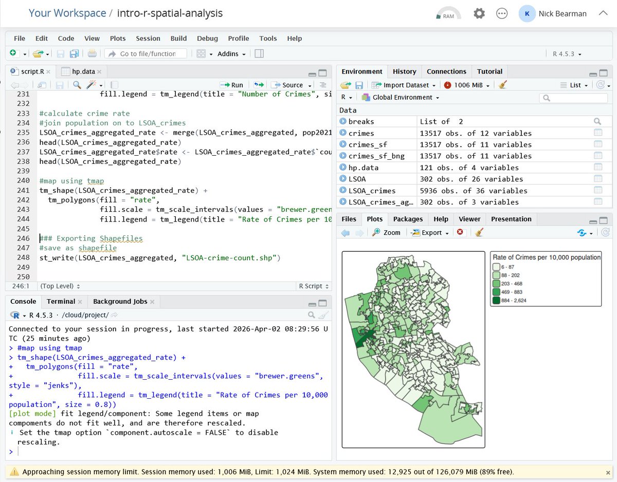 NickBearmanUK's tweet photo. 🗺️ FREE GIS seminar for researchers TOMORROW! 
Learn about GIS, spatial data analysis, visualization &amp; software tools with Dr. Nick Bearman. Perfect for PhD students, researchers &amp; academics looking to add a spatial dimension to their work! https://t.co/9UxrjMGHiI @InstatsS 
#GIS https://t.co/Le3DwVGoby