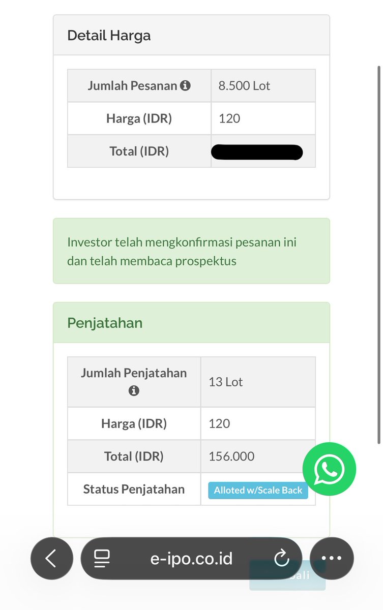 adimusth's tweet photo. Penjatahan IPO $PRDL dapet 25 lot sungguh kejam cuma senilai 300rb 😭 btw ini satu SID cuma beda orderan https://t.co/czLzSa1orW