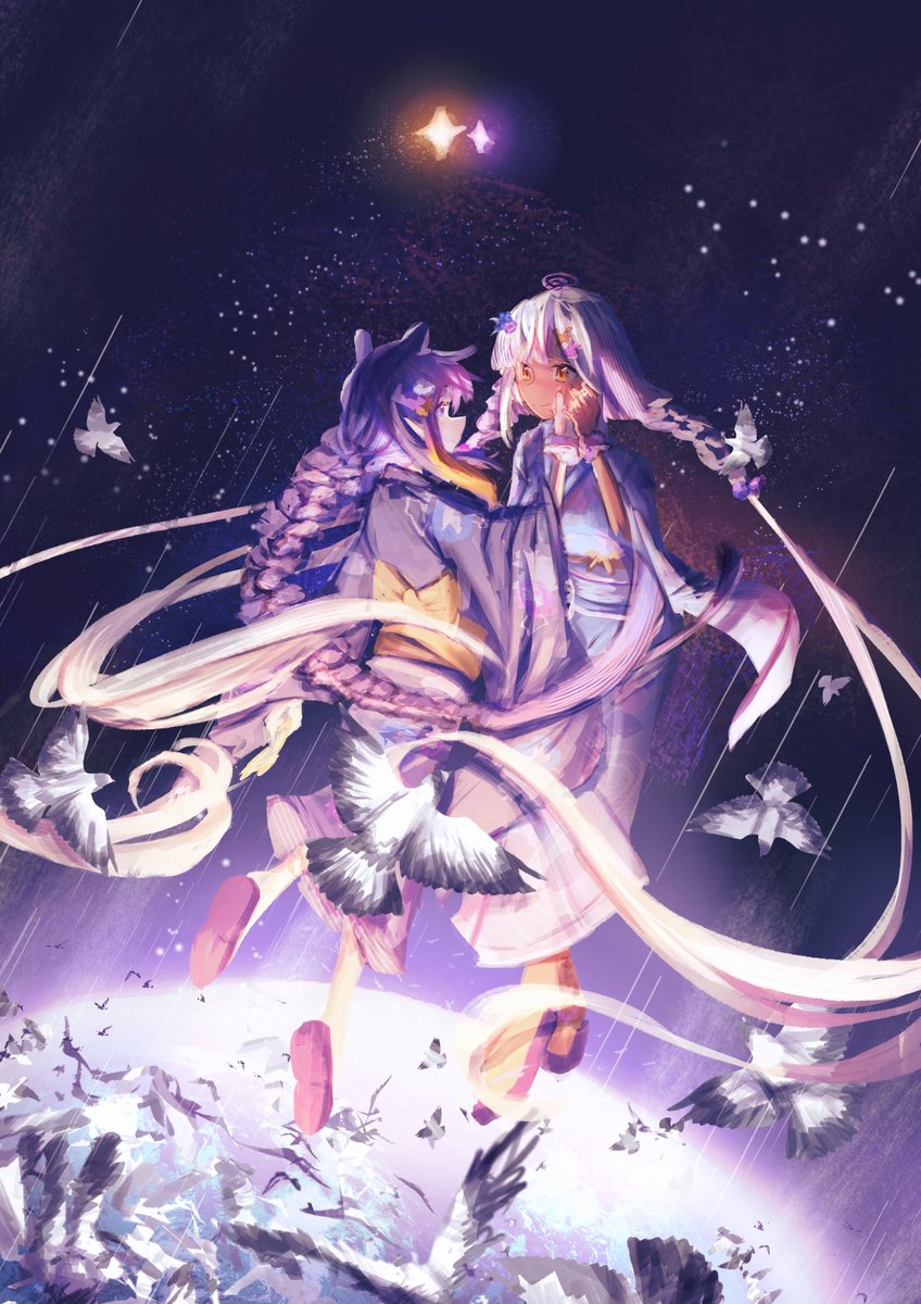 sunfish_blue's tweet photo. The two stars we found that night are shining brightly
#galaxillust #inART #inasanaty https://t.co/MOF3cGdK46