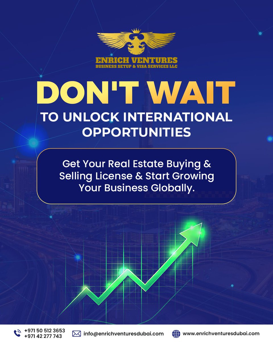 enrichventures_'s tweet photo. 🏙️ Take your real estate business beyond borders! 🌍

💬 Comment "REAL ESTATE" for a FREE consultation!

📞 +971 50 512 3653 | +971 42 277 743
📧 info@enrichventuresdubai.com
🌐 https://t.co/93lVApUcIe

#EnrichVentures #RealEstateDubai #BusinessSetupDubai #DubaiBusiness https://t.co/OFCyE5yGdg
