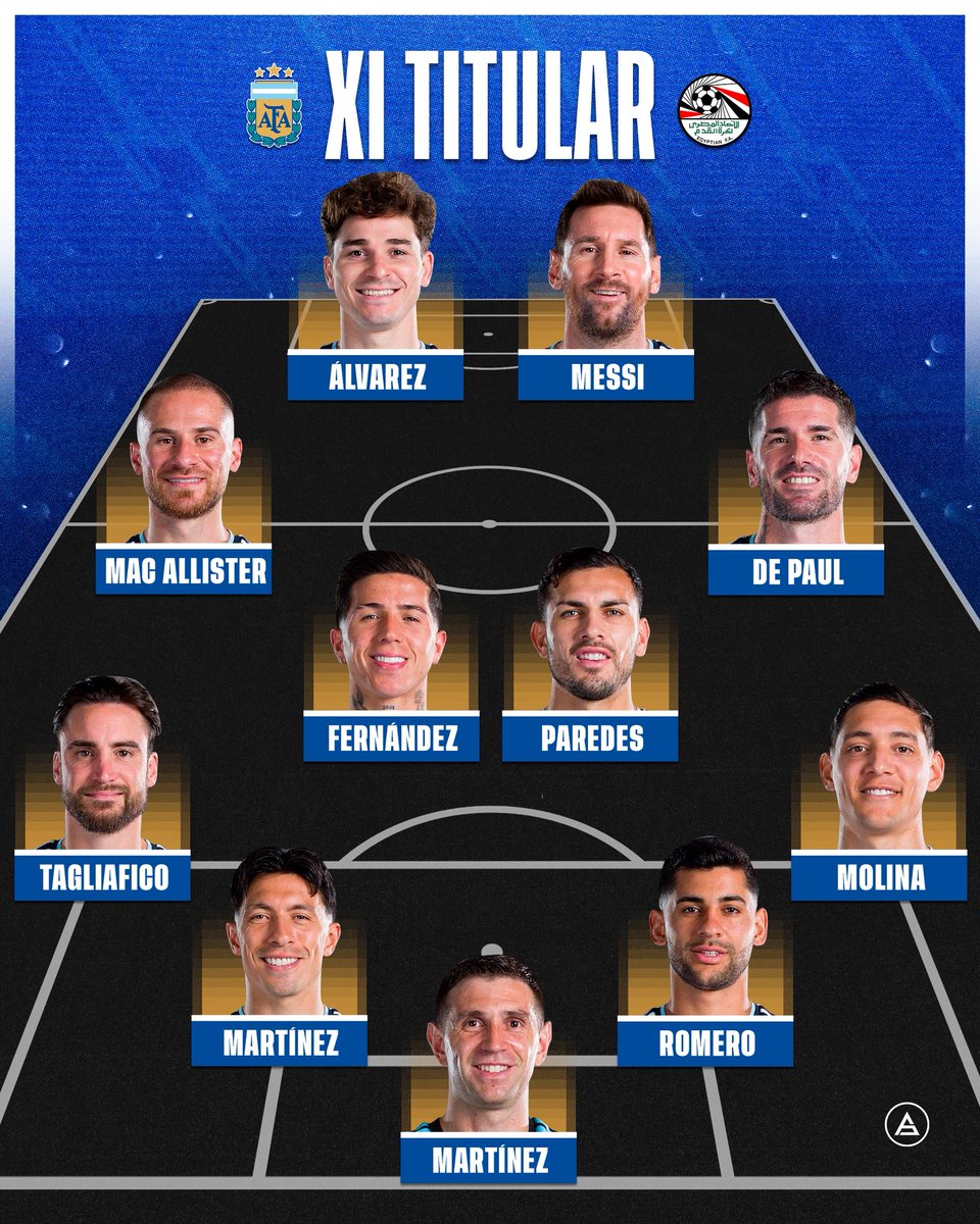 sudanalytics_'s tweet photo. 🚨🇦🇷 EL XI TITULAR DE ARGENTINA VS EGIPTO. https://t.co/vbpWmGCxTO