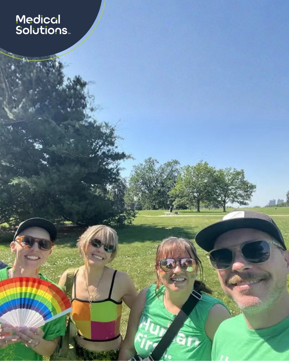 MSMedStaffing's tweet photo. Celebrating Pride, community and inclusivity. 🌈 Shoutout to our Colorado teammates who joined tens of thousands of participants for the Denver Pride Parade! 💚💙
#medicalsolutions #humanfirst https://t.co/HnE72XZQDy