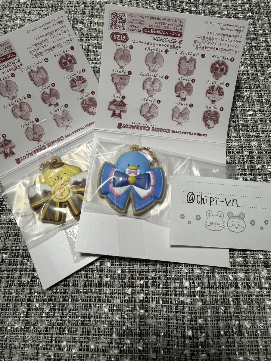 chipi_vn's tweet photo. 【交換】サンリオキャラクターズ クッキーチャームコット2

譲：タキシードサム ポムポムプリン
求：シナモロール ハンギョドン

郵送での交換希望です📮
⚠️こちらのお品物は諸事情により8月中旬頃にお取引させて頂ける方を探しております🙇🏻‍♀️ご理解いただける方のみでお願いいたします。 https://t.co/CmiLSaFpKa
