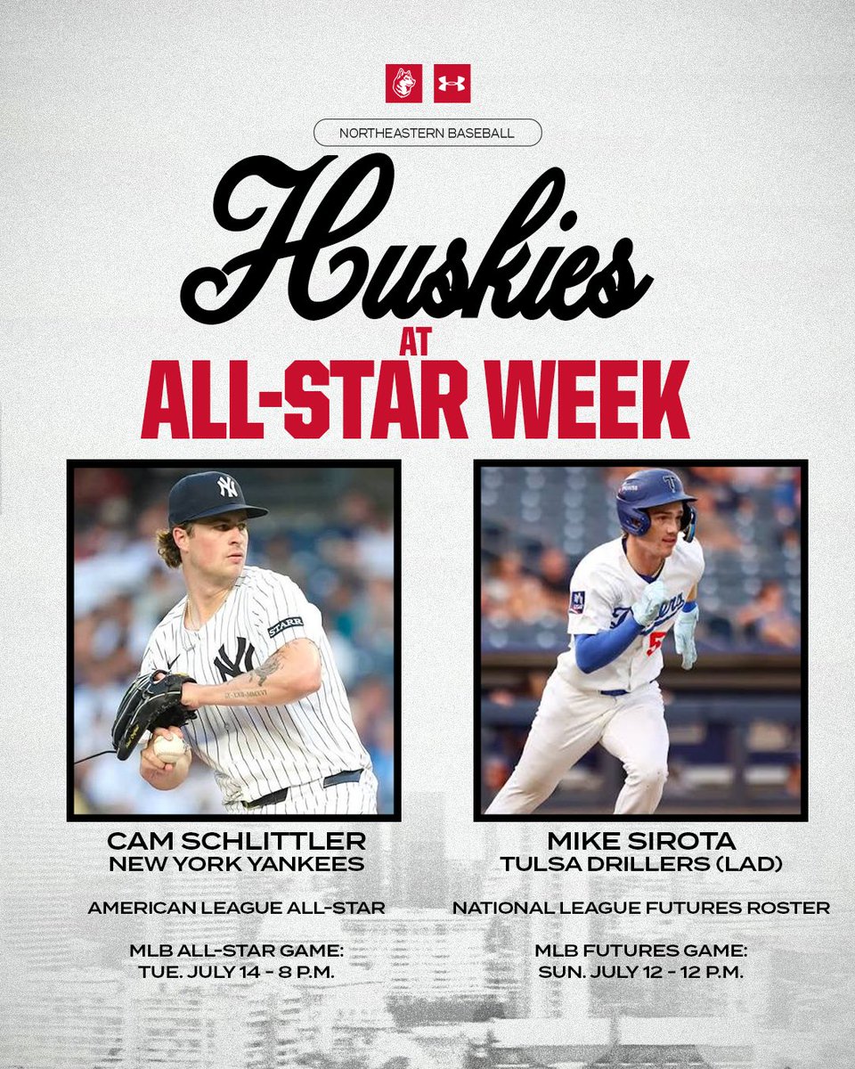 GoNUbaseball's tweet photo. ⭐️Couple All-Star Huskies headed to Philly this weekend 🤩 https://t.co/T1rtNm7vI7