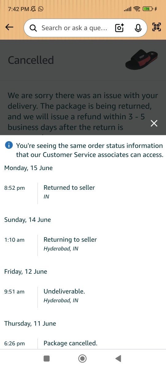 vasuch1973's tweet photo. @amazonIN Still your executives saying nothing was returned. https://t.co/rWD05O2gP5