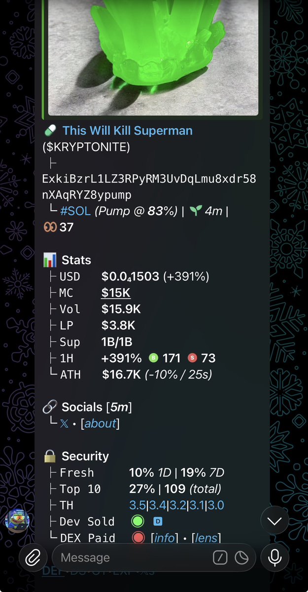 ReptoldSol1's tweet photo. Watch your entry on $KRYPTONITE
high gamble 🎲🎲🎲
Ca::

ExkiBzrL1LZ3RPyRM3UvDqLmu8xdr58nXAqRYZ8ypump

#Solanamemecoin #Solana #Earlyalphacalls #Memecoin https://t.co/tkiWi4Oip8