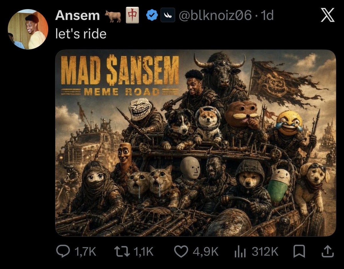 dogwifhoodX's tweet photo. When the narrative keeps pointing to one ticker, you pay attention. 

4 posts by Ansem in 24 hours!
$HOOD is front and center. https://t.co/gUjR6rN7q8