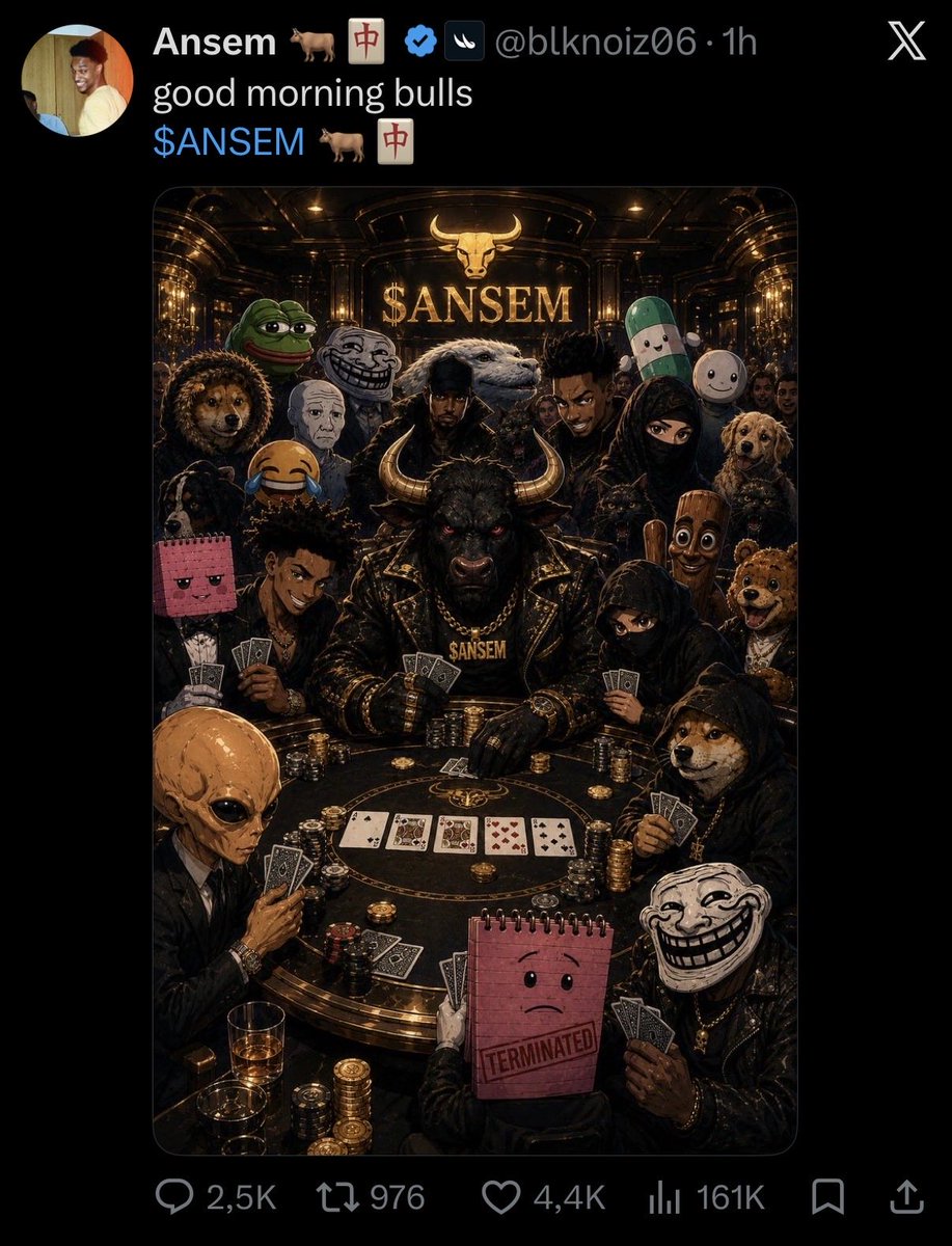 dogwifhoodX's tweet photo. When the narrative keeps pointing to one ticker, you pay attention. 

4 posts by Ansem in 24 hours!
$HOOD is front and center. https://t.co/gUjR6rN7q8