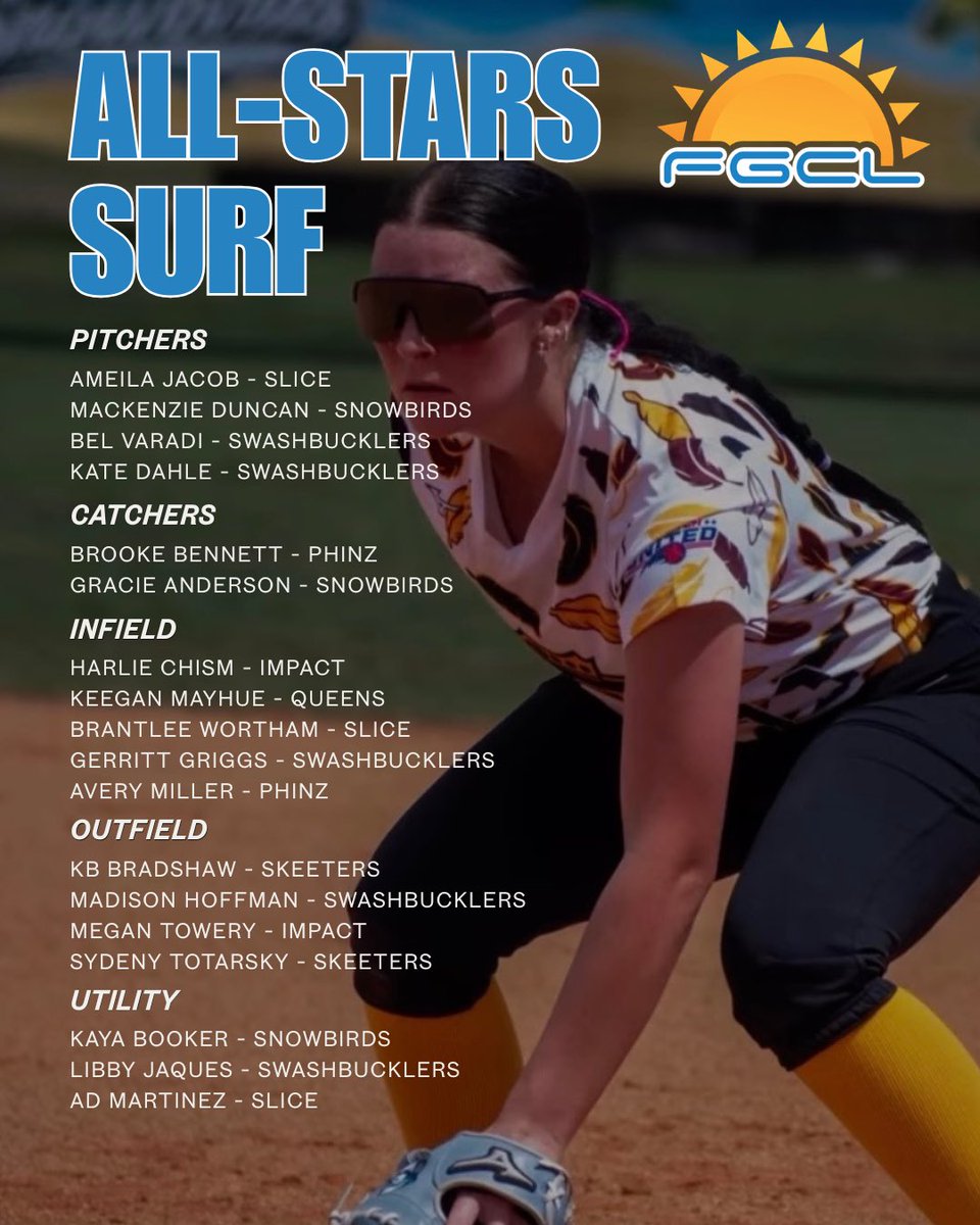 FGCLsoftball's tweet photo. The moment you’ve all been waiting for… 
⭐️the 2026 All- Star lineup https://t.co/4I4QrVXBqp