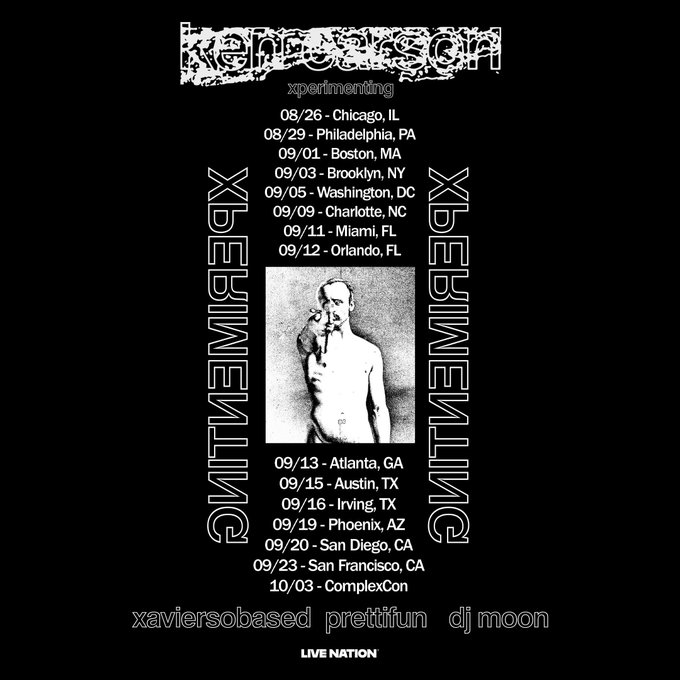 L00PHQ's tweet photo. Ken Carson reveals the openers for his Xperimenting Tour.

 include: 
-xaviersobased 
-prettifun  
-DJ Moon https://t.co/nrO0rvlXlt