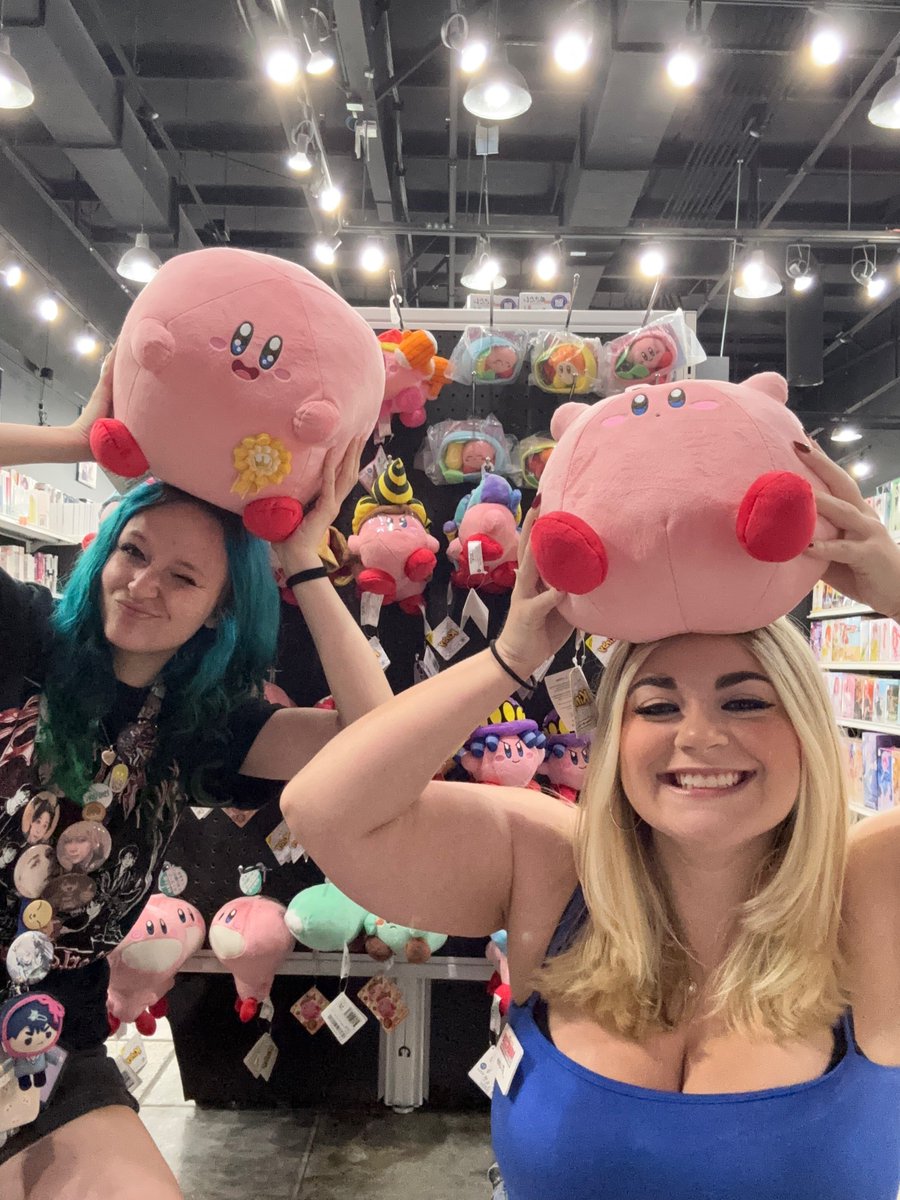 AnimazedStore's tweet photo. So many plushies!  THEYRE SO SQUISHY WE'RE GONNA LOSE IT. Gotta get them before they blast off like Kirby!

#animazed #animestore #kirby #plushies #smithfieldnc https://t.co/ceKSr2qMG9