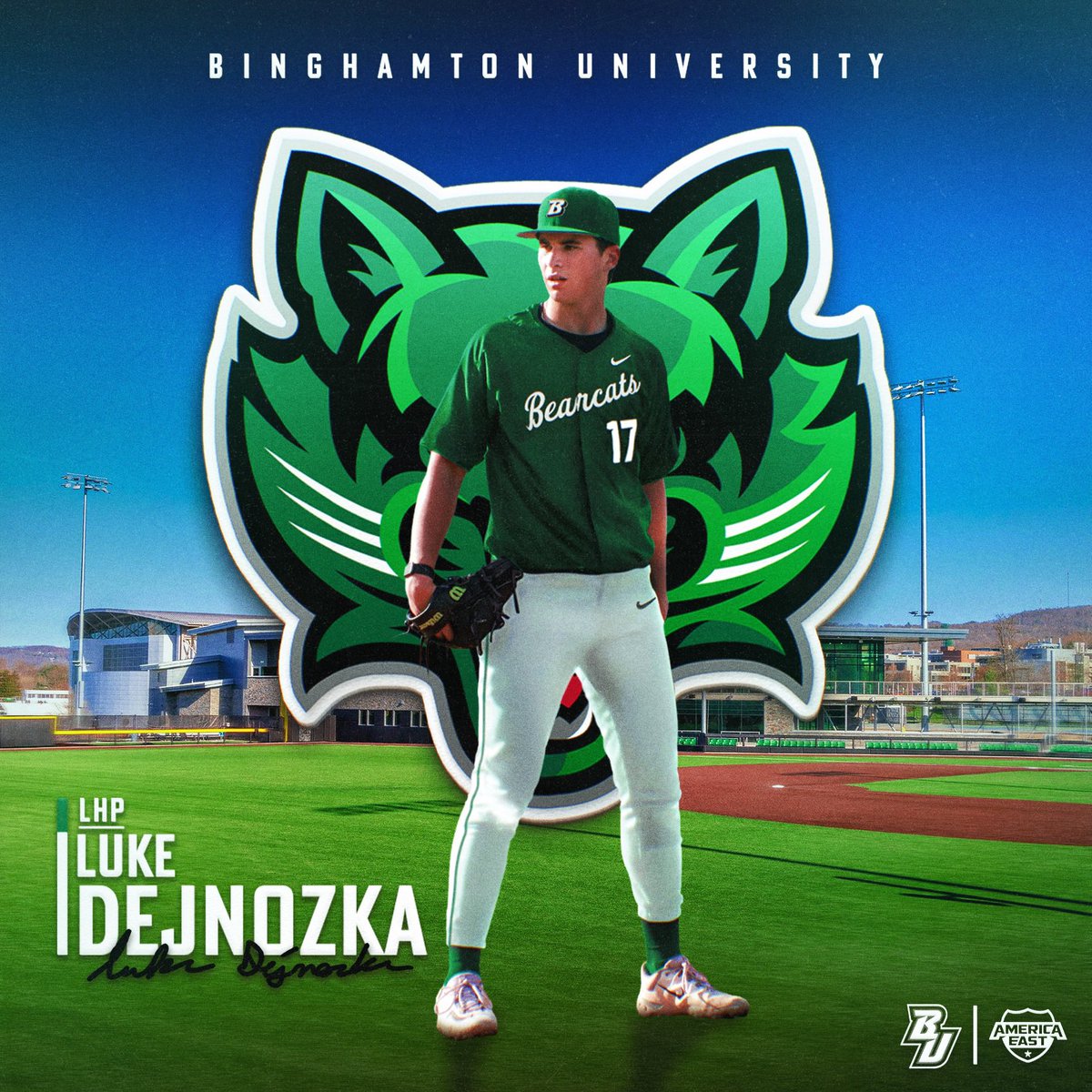 lukedejnozka's tweet photo. I’m incredibly honored and excited to announce that I will be continuing my academic and athletic career by playing Division 1 baseball at Binghamton University! #committed https://t.co/YY56TaHdGd