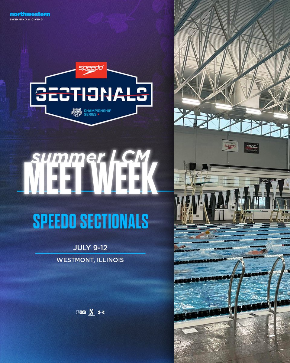 NUSwimDive's tweet photo. Summer Meet Week 🌊👏

🏊 Speedo Sectionals
📍Westmont, IL
📆 July 9-12 https://t.co/fUXCrE2gCt