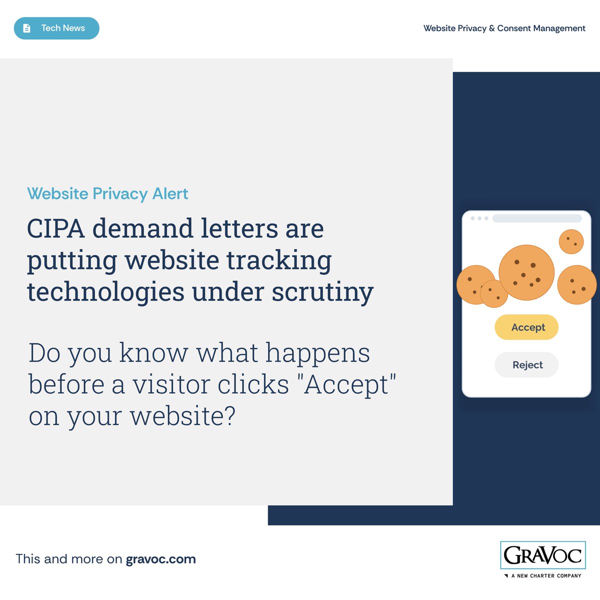 GraVoc's tweet photo. ⚠️ Website Privacy Alert
More businesses are receiving CIPA demand letters tied to tools like analytics, ad pixels & chat widgets loading before visitor consent.
The fix? Proper consent management.
👉 https://t.co/XAN0yAaGkI
#CIPA #WordPress https://t.co/ZMGhP0jTaG