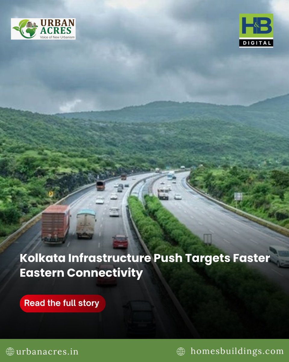 TheUrbanAcres's tweet photo. Kolkata's major infrastructure push aims to strengthen eastern India's transport network, improve regional mobility, and support long-term economic growth.
Read more: https://t.co/iRfGh7t3rZ
#Kolkata #Infrastructure #Connectivity #Mobility #Transport #Logistics #UrbanDevelopment #Roads #Railways #Ports #WestBengal #EasternIndia
@UrbanAcresSA
@MoHUA_India
@PIB_India
@mygovindia
@NHAI_Official