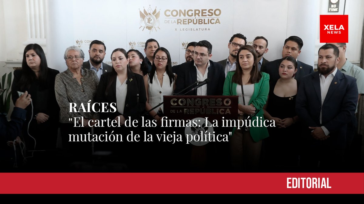 XelaNewsGt's tweet photo. #EDITORIAL RAÍCES. "EL CARTEL DE LAS FIRMAS: LA IMPÚBICA MUTACIÓN DE LA VIEJA POLÍTICA"
La farsa de la pureza democrática ha vuelto a mutar en Guatemala. Bajo el amparo del comité pro formación Raíces, el ala parlamentaria superviviente del suspendido @msemillagt intenta venderle al país una supuesta refundación ideológica. Sin embargo, detrás de los discursos de transparencia se esconde una operación corporativa y opaca. No estamos presenciando el nacimiento de una alternativa honesta, sino la consolidación de una red de supervivencia que utiliza los peores vicios de la vieja política para atrincherarse en el poder y conservar su inmunidad.

Lo que a cualquier plataforma ciudadana le toma años de fiscalización, para el cartel de Raíces ha sido un trámite de oficina resuelto en tiempo récord. El @TSEGuatemala validó el padrón del comité en cuestión de meses, permitiéndoles reportar un crecimiento inusual que hoy supera los 39,000 afiliados. Sin embargo, un análisis técnico elemental demuestra que esta validación express roza lo matemáticamente imposible bajo las condiciones normales de la burocracia estatal.
LEE LA NOTA COMPLETA AQUÍ. 👇
https://t.co/5syt0s5RNy