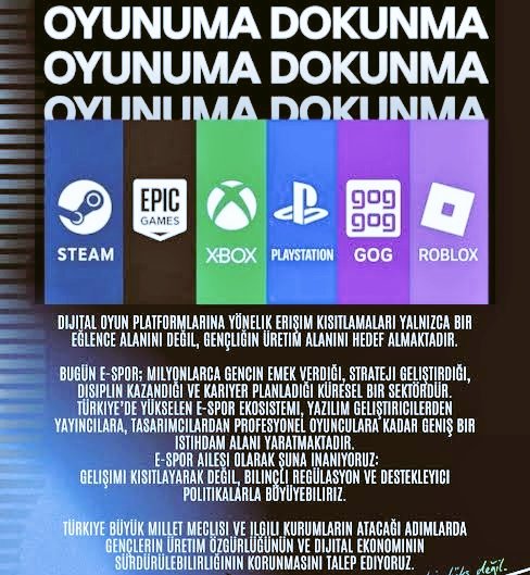 yurdsevero's tweet photo. #OYUNUMADOKUNMA
#OyunYasasınıReddediyoruz https://t.co/eDIod4wHeS