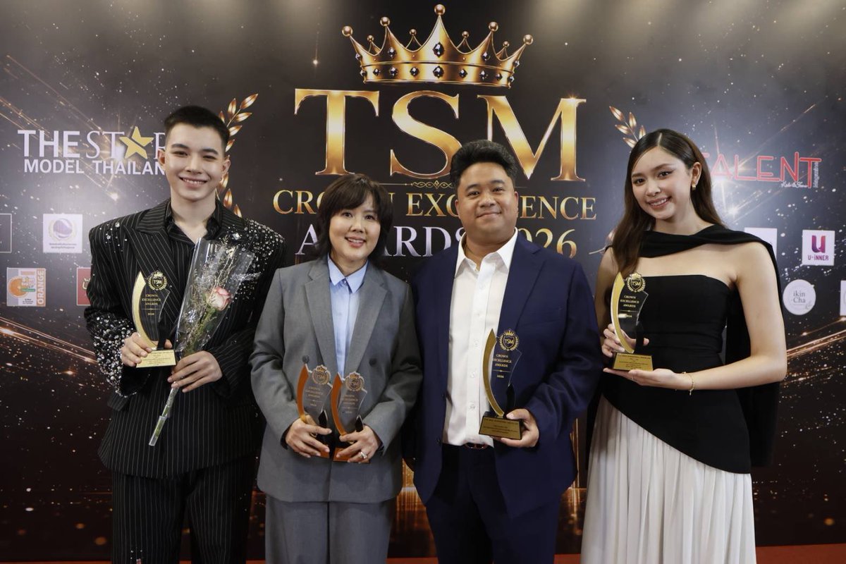 GybProject's tweet photo. ขอแสดงความยินดีกับทุกท่านที่ได้รับรางวัลด้วยนะครับ
#TSMCrownExcellenceAwards2026 
#CrowofInspirationAwards2026
#StarTalentKidsandTeensAwards2026 
#TheBestGlobalBusinessAwards2026 
#StarMediaInternationalAwards2026
#ชมรมส่งเสริมพัฒนาเยาวชนและนักธุรกิจไทยสู่สากล
#GYBEntertainment https://t.co/QS8AWfzXxy